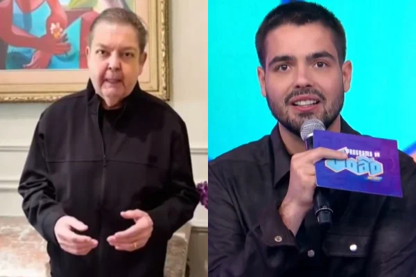Faustão faz rara aparição na TV e homenageia João Silva