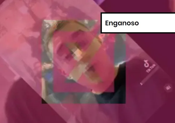 Imagem colorida de postagem enganosa