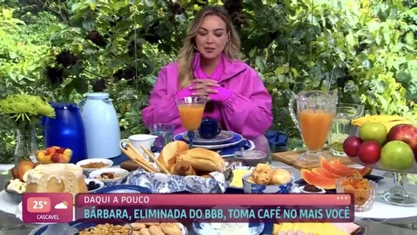 Bárbara no Café da Manhã do Mais Você