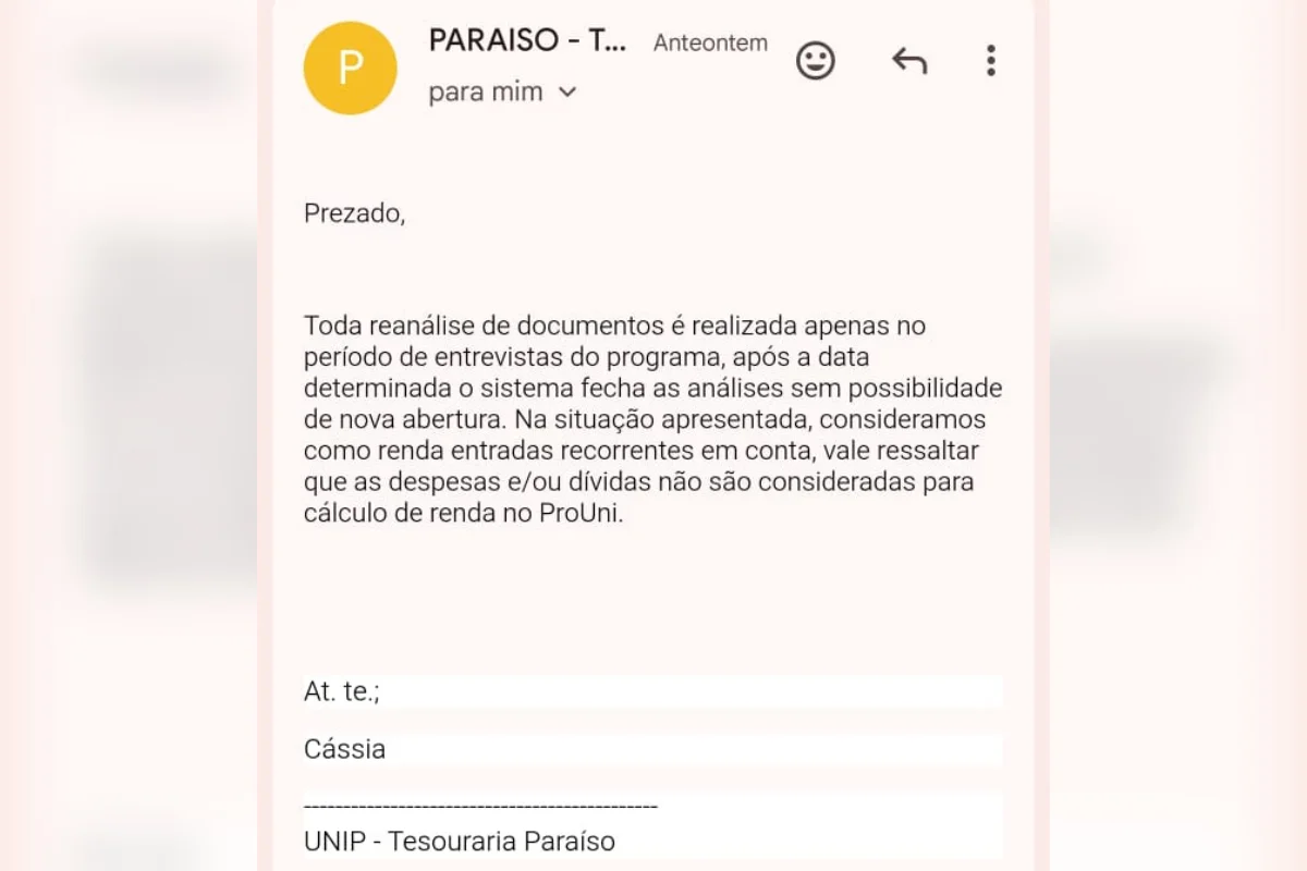 Estudante perde bolsa em faculdade por causa de vício da mãe em bets - imagem 2 Estudante perde bolsa em faculdade por causa de vício da mãe em bets - imagem 2