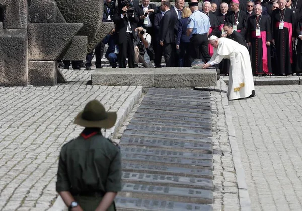 Em Auschwitz, papa pede perdão por “tanta crueldade”