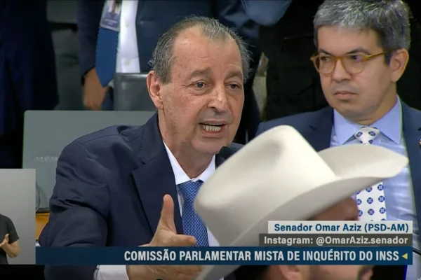 Omar Aziz na CPMI do INSS nesta quarta (20/8)