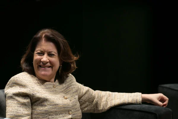 A ex-ministra Miriam Belchior durante participação em evento em Brasília