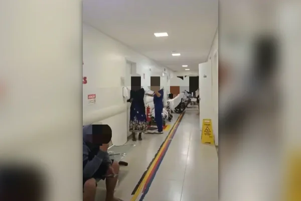 Imagens mostram confusão entre mulher e vigilante agredido em UPA do DF