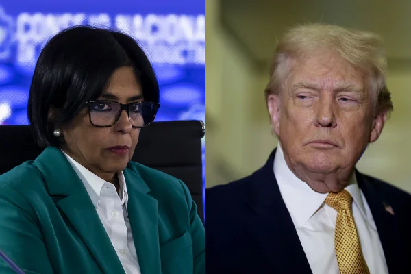 Delcy Rodriguez e Donald Trump