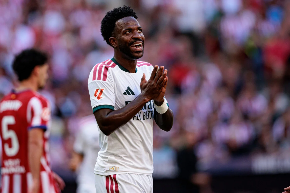 Vini Jr. em partida pelo Real Madrid Vini Jr. em partida pelo Real Madrid