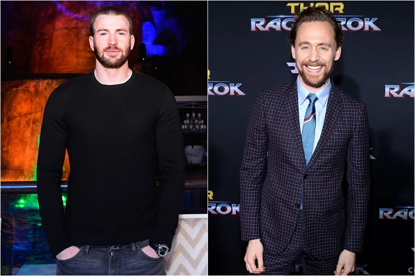 Chris Evans e Tom Hiddleston não dividem apenas os filmes de heróis. Os dois têm 36 anos Chris Evans e Tom Hiddleston não dividem apenas os filmes de heróis. Os dois têm 36 anos