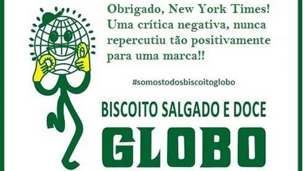 Biscoito Globo “agradece” crítica do The New York Times