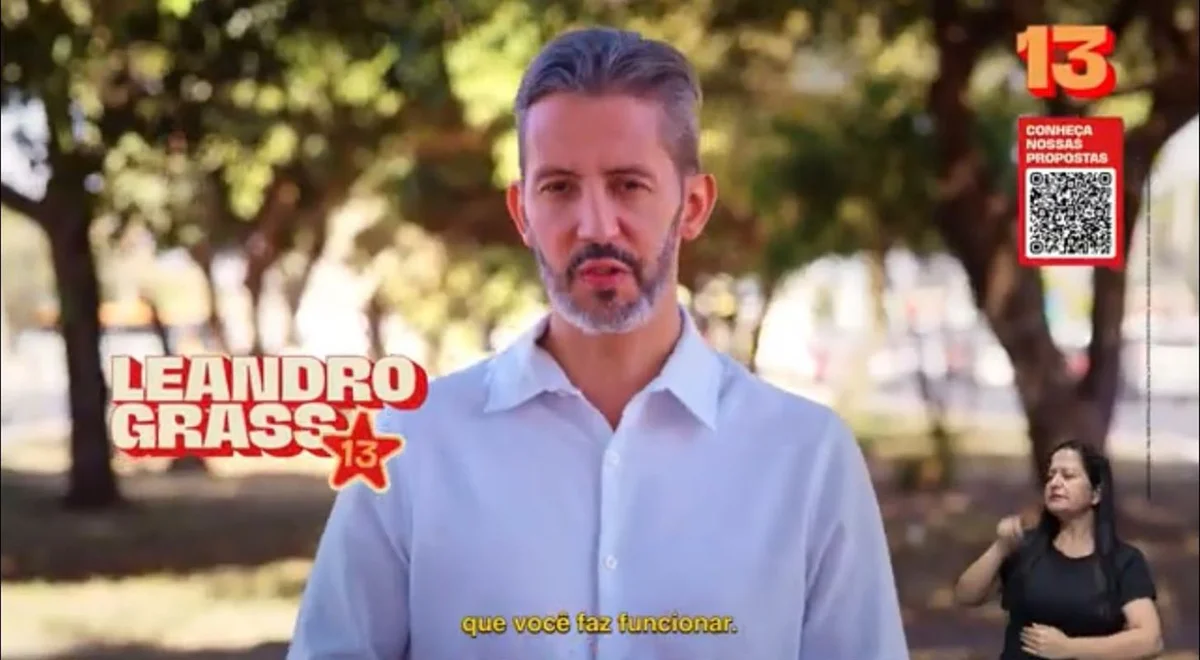 Propaganda de Leandro Grass para o 1º turno da disputa pelo governo do Distrito Federal Propaganda de Leandro Grass para o 1º turno da disputa pelo governo do Distrito Federal