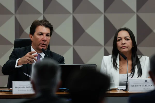Deputado Arthur Oliveira Maia UNIÃO/BA e Senadora Eliziane Gama (PSD/MA)