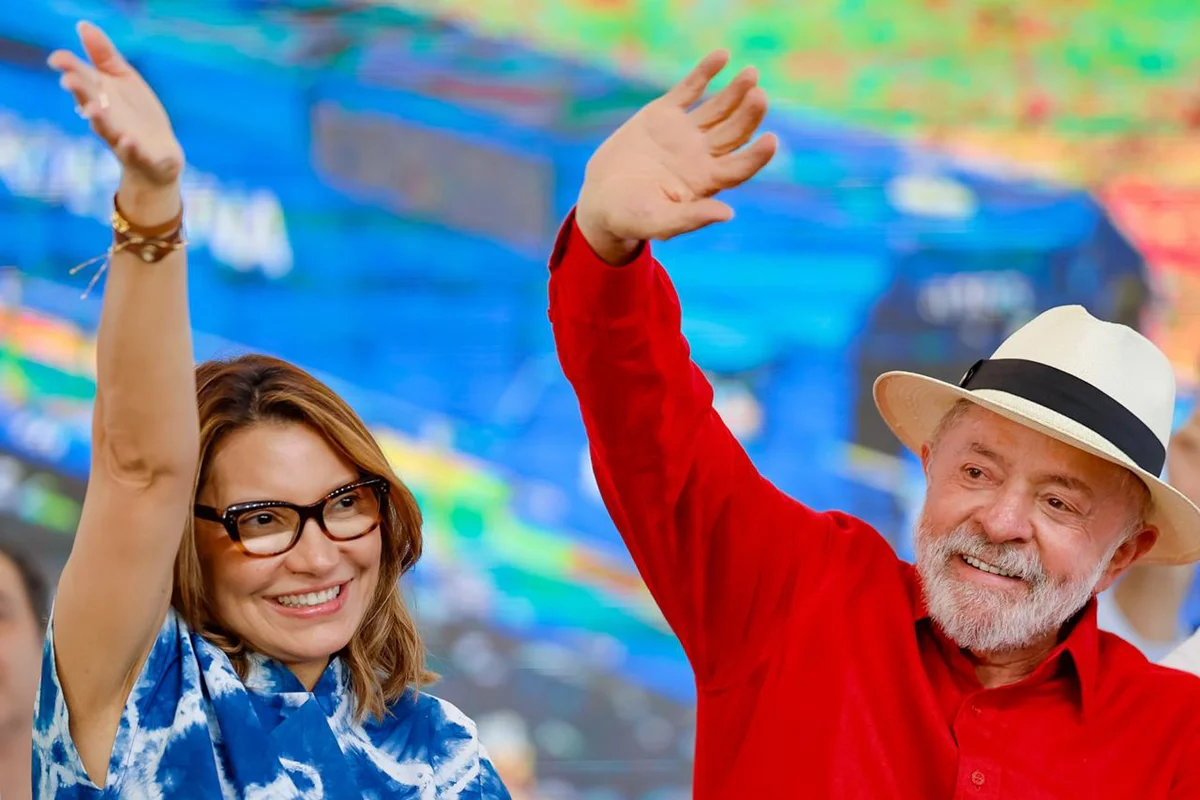 Presidente Lula e a primeira-dama Janja Presidente Lula e a primeira-dama Janja