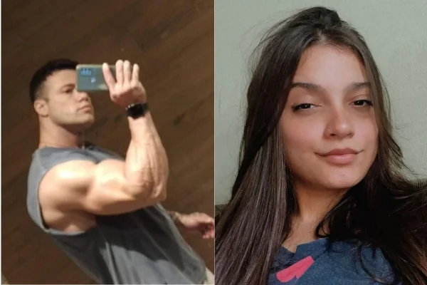Montagem colorida de casal preso por suspeita de torturar um menino de 1 ano, em São João da Boa Vista, interior de São Paulo.