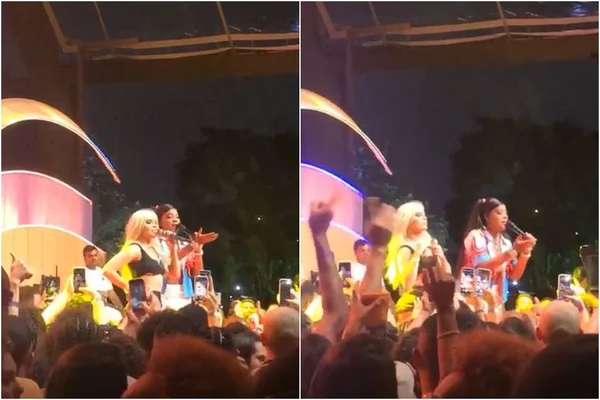 Luísa Sonza canta Penhasco com Vitão e Whindersson na plateia