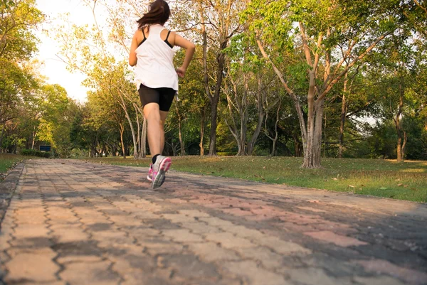 Jovem mulher correndo na mata, treinando e se exercitando para uma maratona de trilha ao nascer do sol. Conceito de estilo de vida saudável e fitness. Fotos com efeito vintage. Metrópoles
