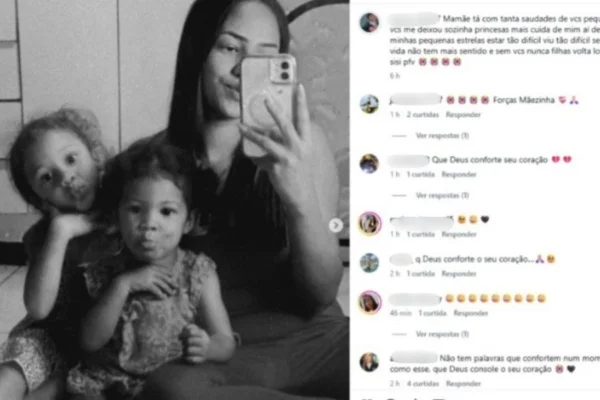 Jennifer Nayra Alves, mãe das duas irmãs, de 3 e 5 anos, mortas asfixiadas pelo próprio pai, se manifestou nas redes sociais