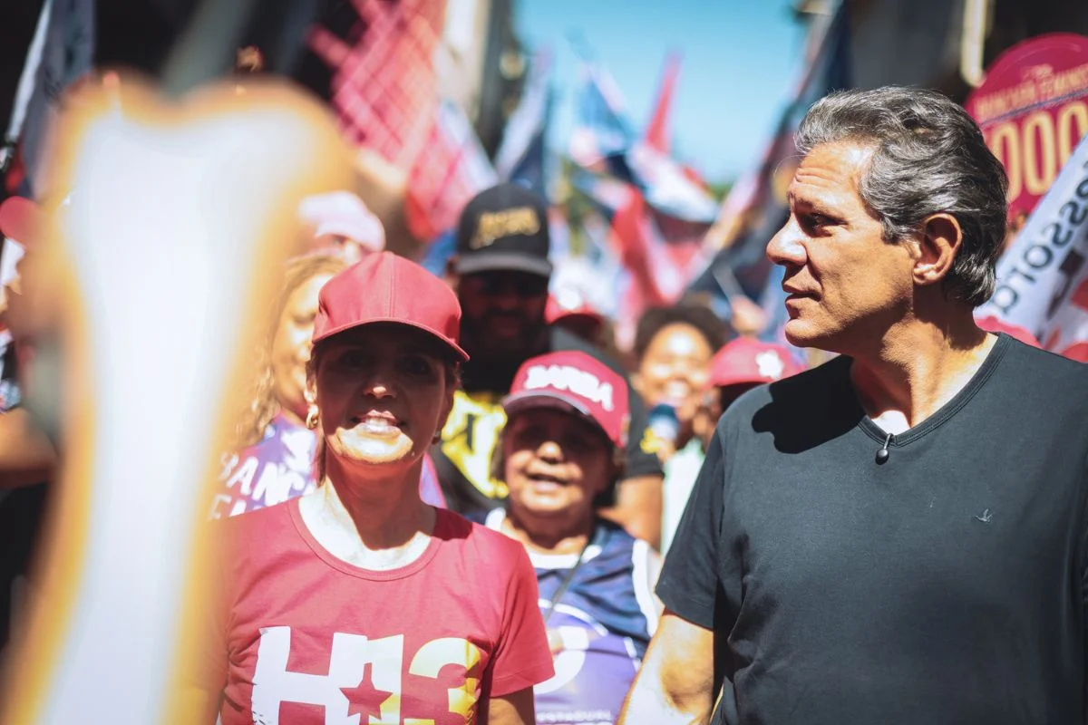 Haddad ao lado da esposa, Ana Estela Haddad Haddad ao lado da esposa, Ana Estela Haddad