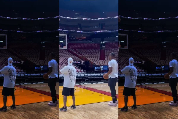 Vídeo: Neymar se arrisca nos arremessos com Jimmy Butler, do Heat