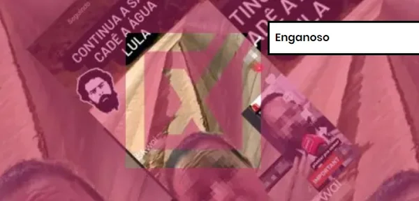 Captura de tela de vídeo que associa bloqueio de água no Nordeste ao governo Lula