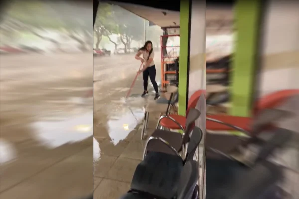 Vídeo: lojas da W3 Sul viram “piscinas” durante chuvas fortes no DF