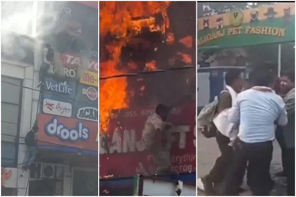 Incêndio em prédio na Índia - Metrópoles