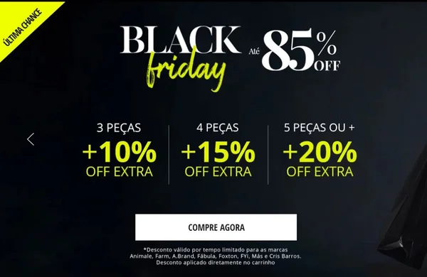 Black Friday: veja onde tem roupas e acessórios com até 85% no DF