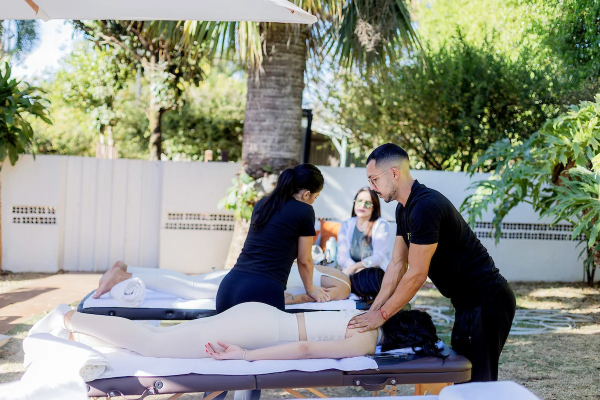 A programação da tarde contou com sessão de massagem também A programação da tarde contou com sessão de massagem também