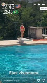 Virginia mostrou os filhos aproveitando dia de lazer no castelo alugado pelo jogador.