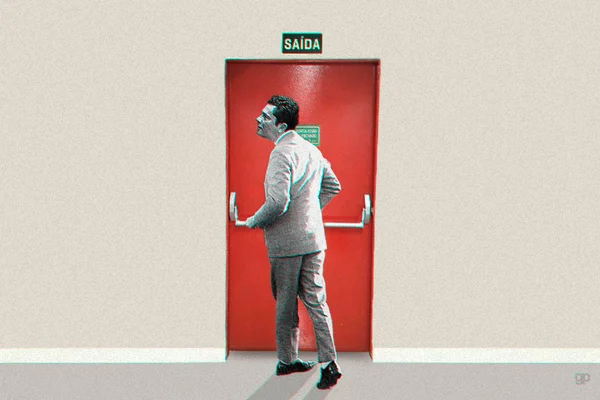 Arte sobre possível saída de Sergio Moro do governo, fazendo referência ao Jânio Quadros