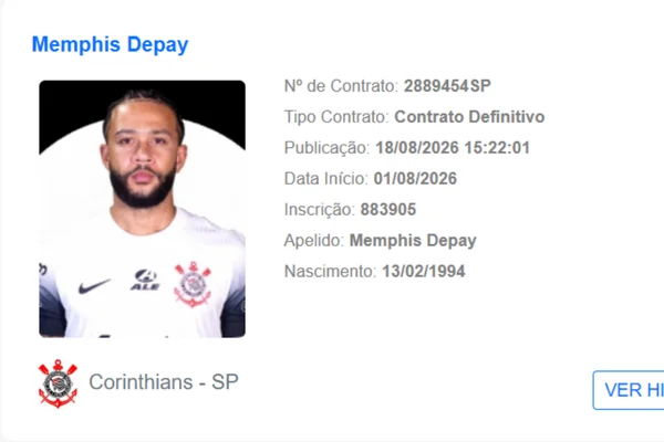 Memphis Depay é registrado no BID da CBF