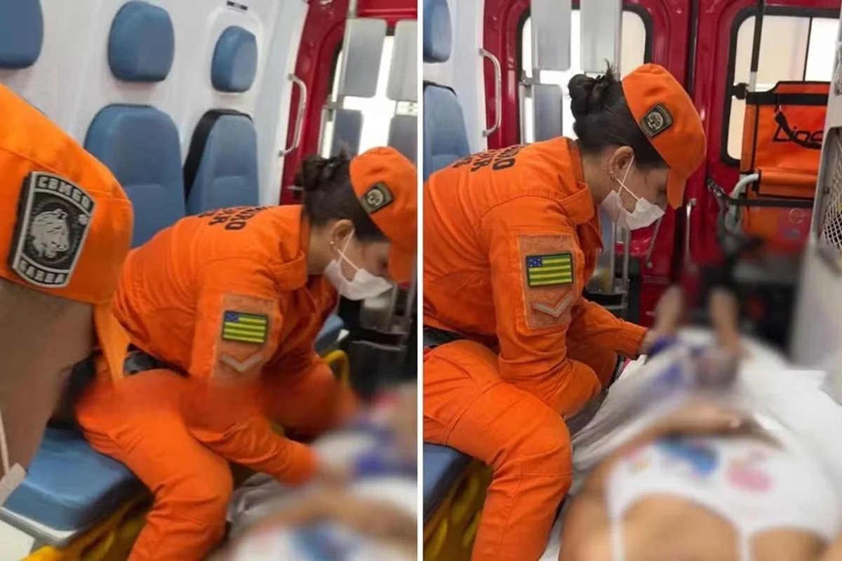 Bombeiros reanimam bebê que nasceu no banheiro de casa em GO