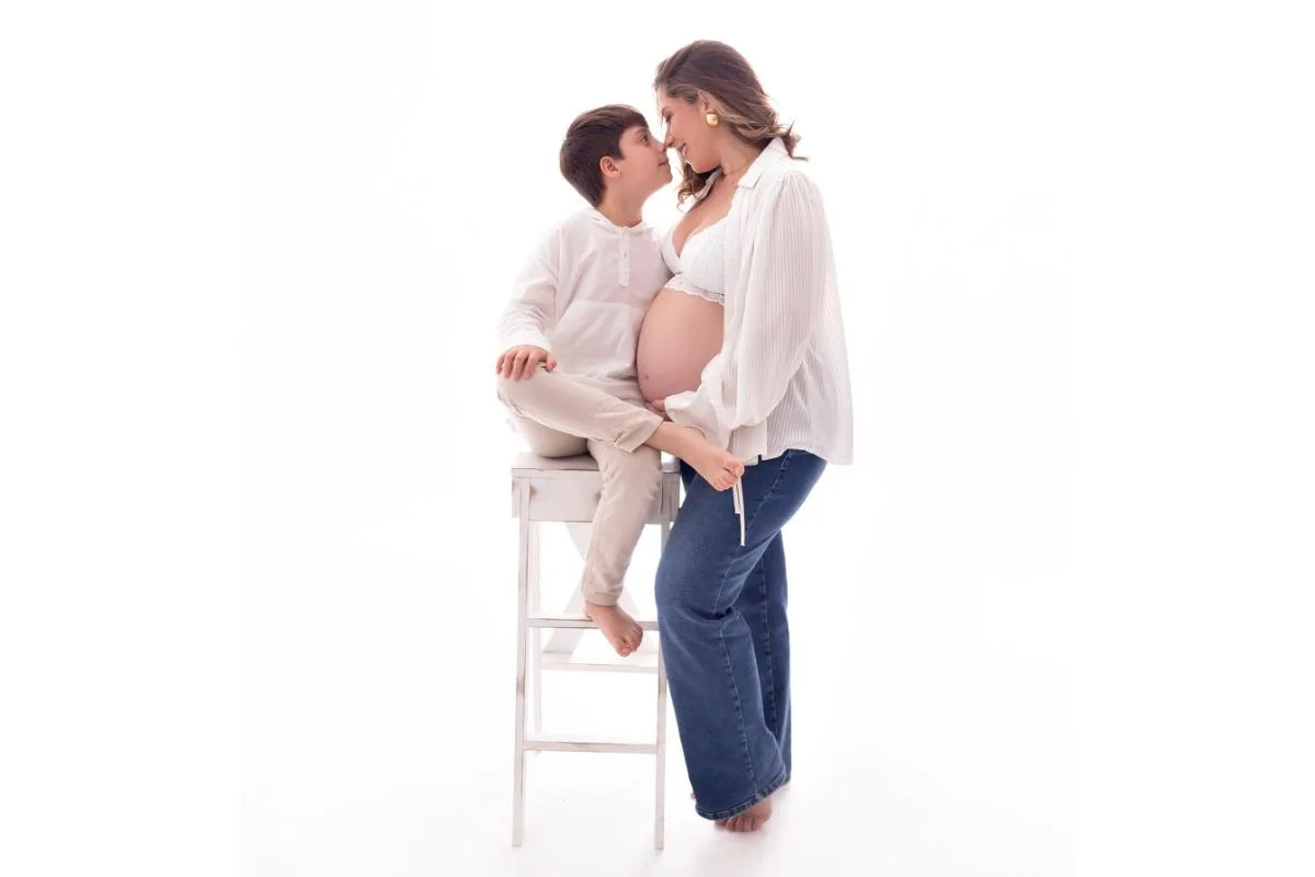 A gravidez da segunda filha também realizou o desejo de Heitor de se tornar irmão mais velho A gravidez da segunda filha também realizou o desejo de Heitor de se tornar irmão mais velho