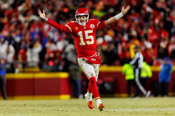 Imagem colorida de Patrick Mahomes, do Kansas City Chiefs- MEtrópoles