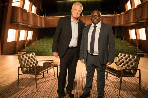Pedro Bial e Joaquim Barbosa no Conversa com Bial