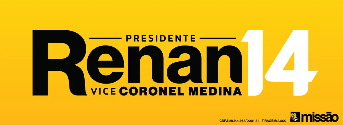 Material de campanha de Renan Santos (Missão), candidato à Presidência da República Material de campanha de Renan Santos (Missão), candidato à Presidência da República