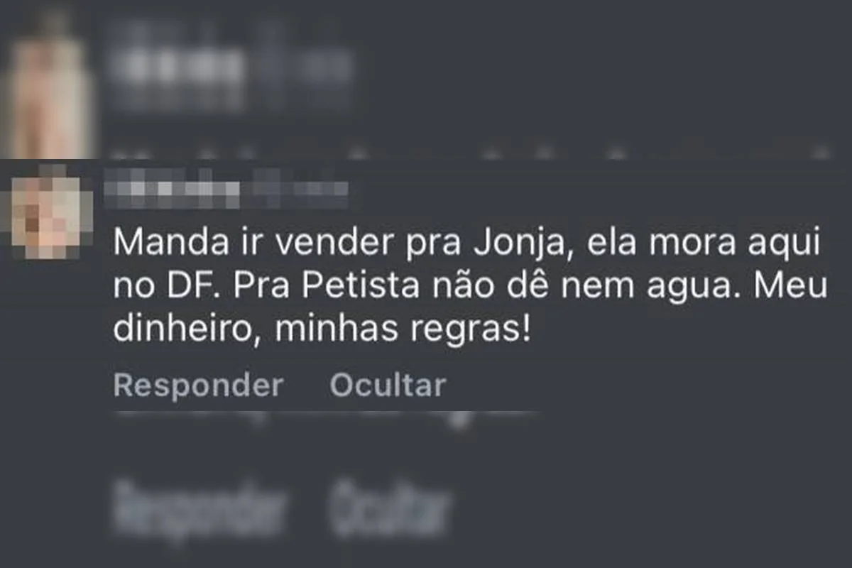 Chiquinha do DF é ofendida ao usar casaco vermelho: “Faz o L e não compre” - imagem 2 Chiquinha do DF é ofendida ao usar casaco vermelho: “Faz o L e não compre” - imagem 2