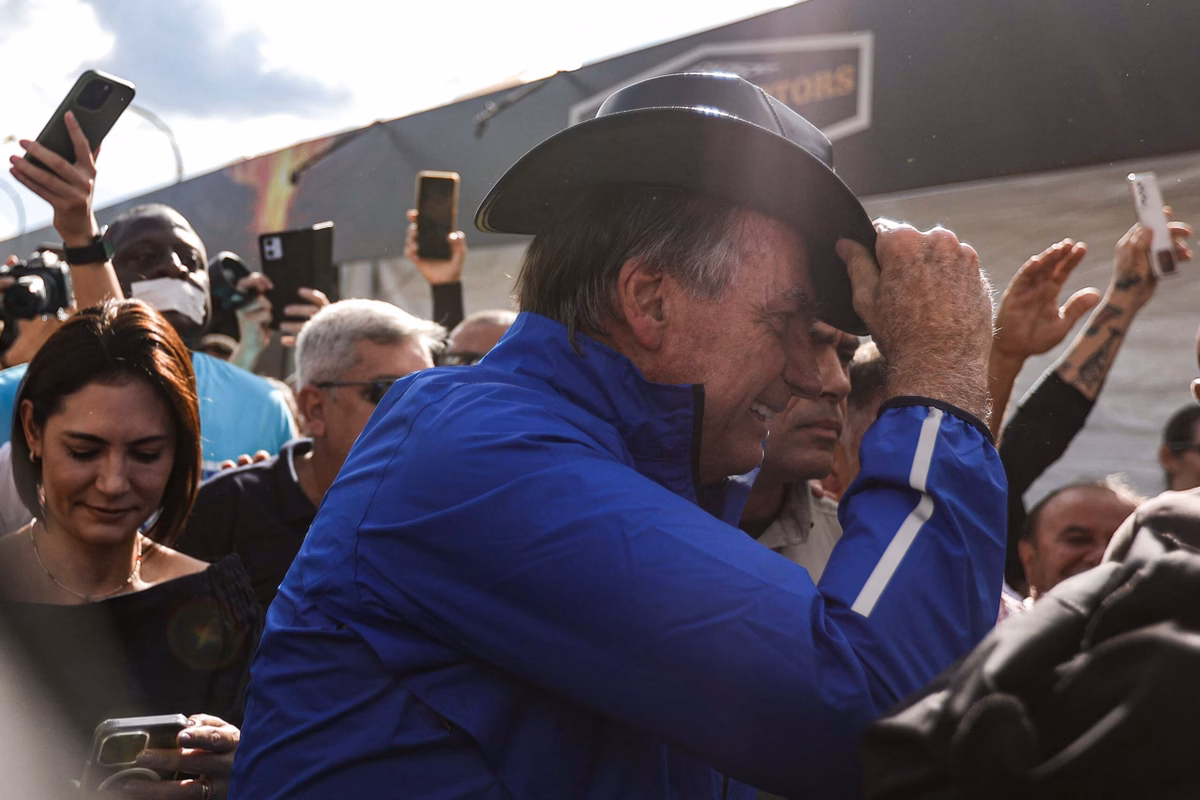 Ex presidente Jair Bolsonaro participar de motociata com apoiadores. Os manifestantes saem do Capital Moto Week evento de motociclismo e seguem para rodoviaria do plano piloto Metropoles 2 1 scaled