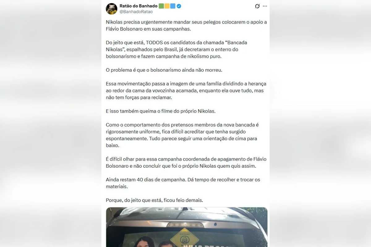 Influencer crítica dobradinha Nikolas e candidatos Influencer crítica dobradinha Nikolas e candidatos