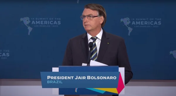 O presidente Jair Bolsonaro durante a Cúpula das Américas