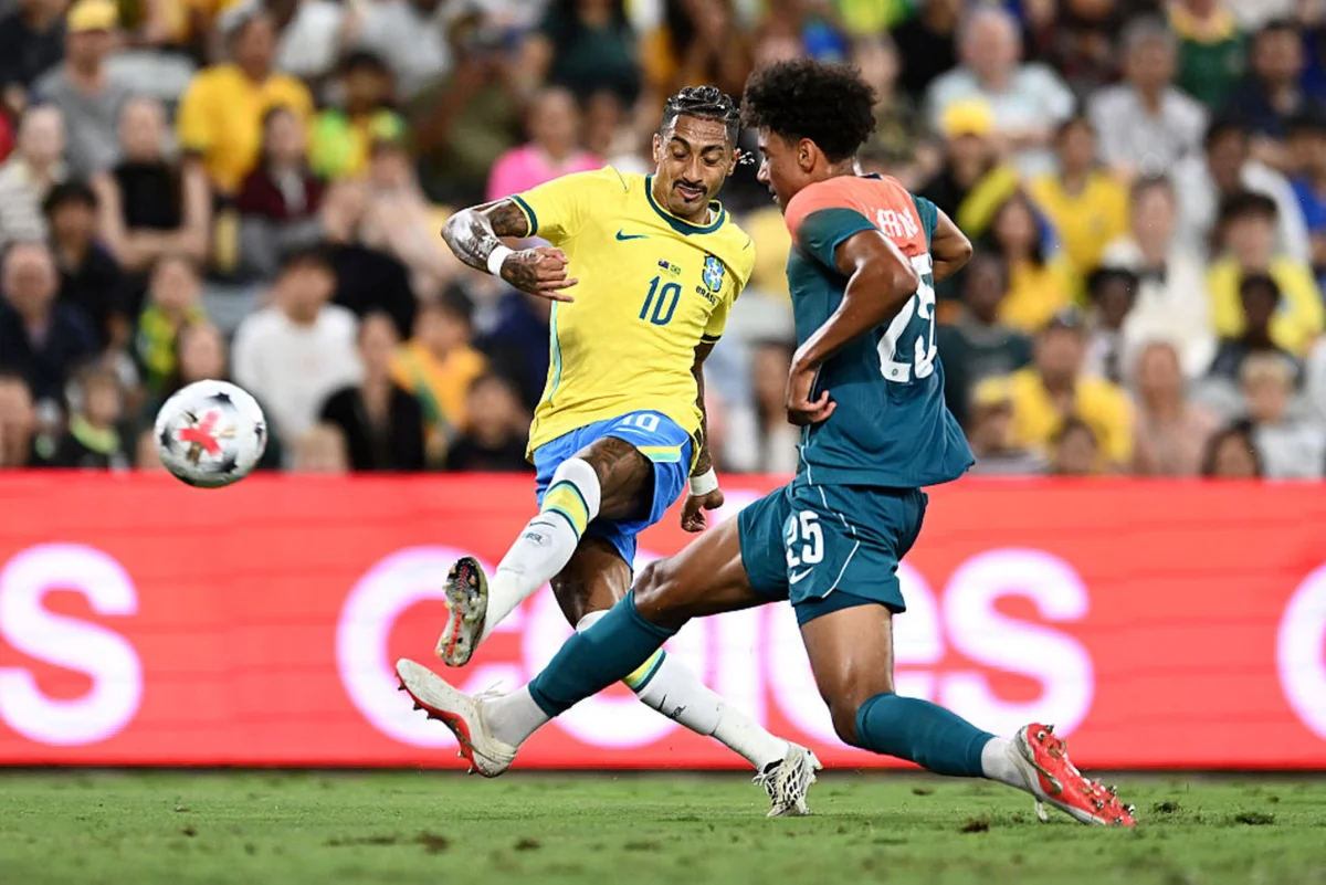 Raphinha no amistoso entre Austrália x Brasil Raphinha no amistoso entre Austrália x Brasil