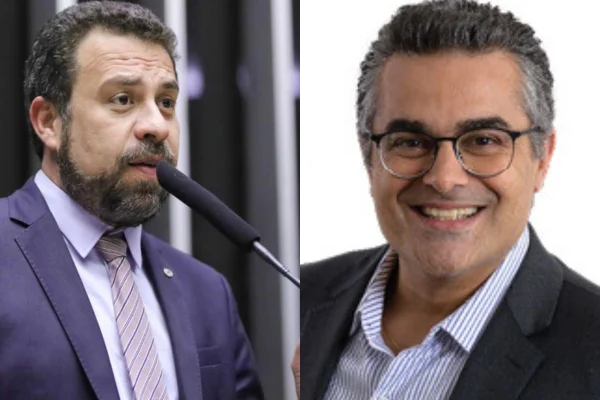 imagem colorida mostra montagem com foto do candidato à prefeitura de sp guilherme boulos à esquerda e de seu xará guilherme bardauil boulos, que tenta vereança em sp, à direita - metrópoles