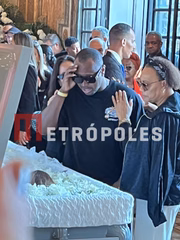 Thiaguinho no velório de Preta Gil