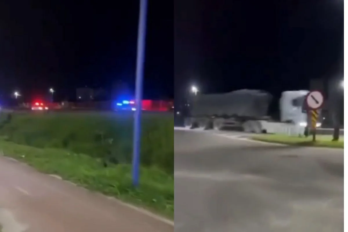 Caminhoneiro foge de policiais em perseguição de alta velocidade em SP