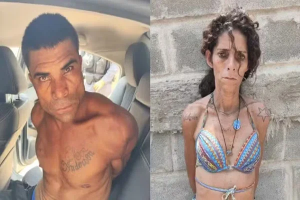 Imagem colorida de casal de assassinos - Metrópoles