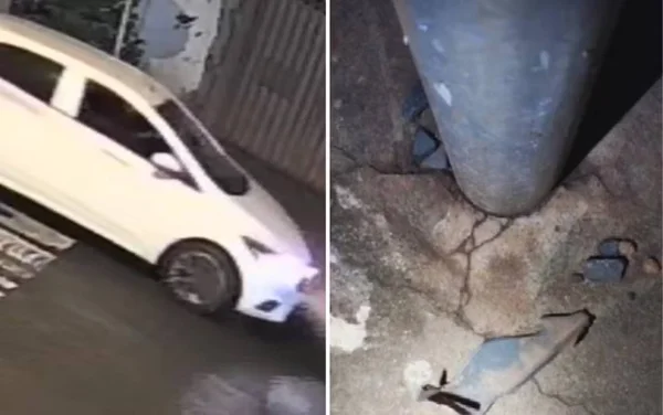 imagem colorida briga pneu furado