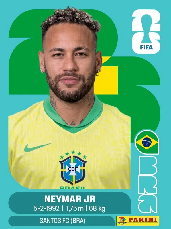 Fotos: com Endrick e Neymar, veja figurinhas atualizadas do álbum da Copa - destaque galeria Fotos: com Endrick e Neymar, veja figurinhas atualizadas do álbum da Copa - destaque galeria