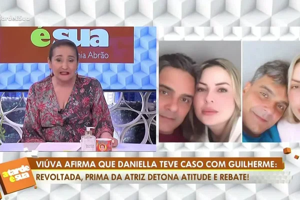 Montagem de Sonia Abrão, no programa A Tarde É Sua, critica Juliana Lacerda, viúva de Guilherme de Pádua - Metrópoles