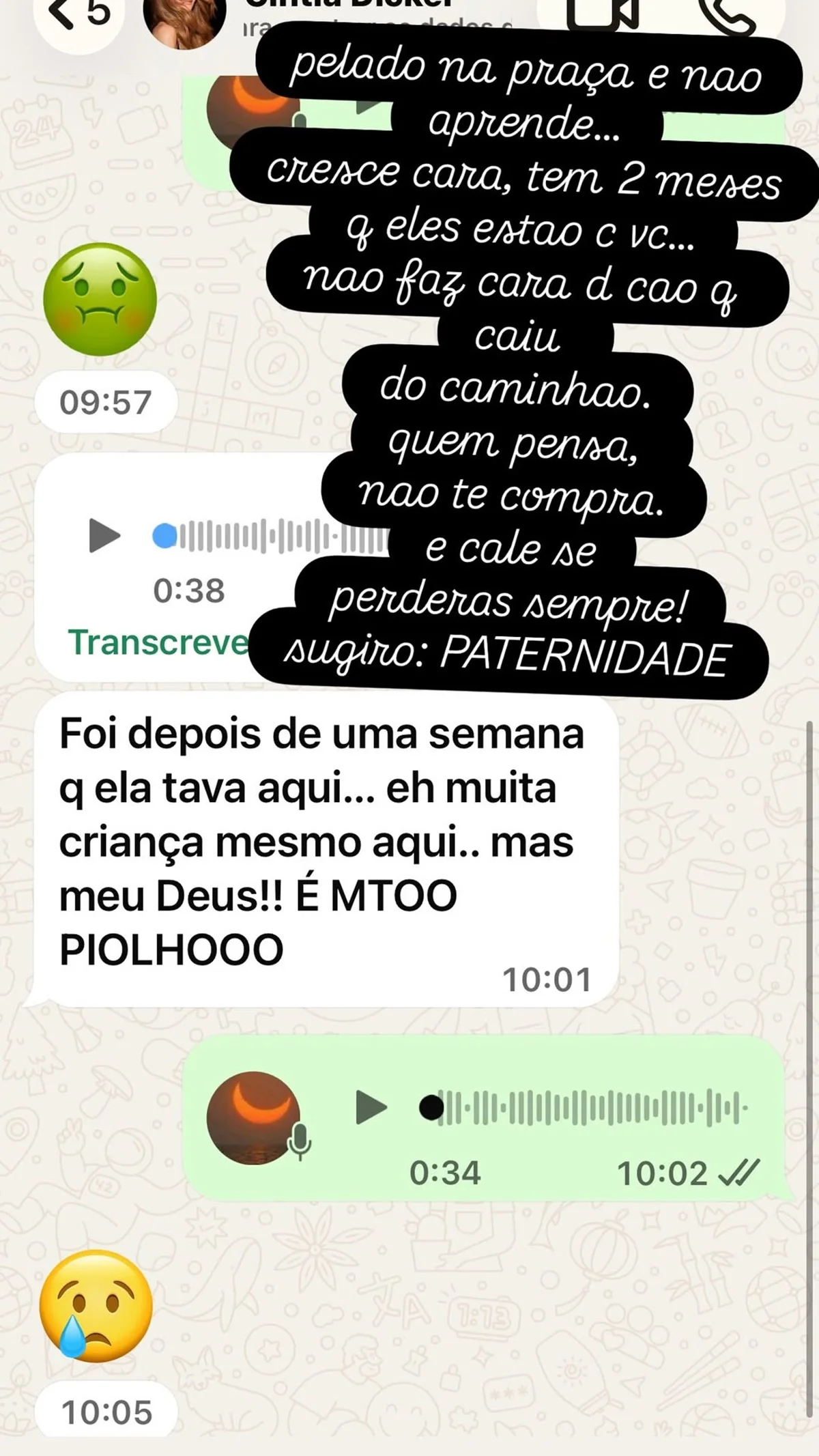 Luana Piovani expôs uma troca de mensagens com Cintia Dicker, ex-mulher de Pedro Scooby Luana Piovani expôs uma troca de mensagens com Cintia Dicker, ex-mulher de Pedro Scooby
