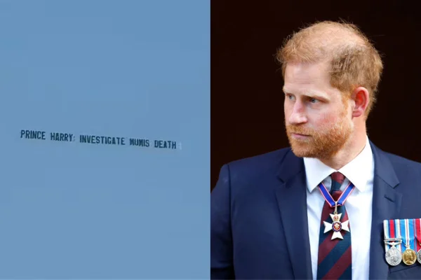 Avião com mensagem pedindo que príncipe Harry investigue a morte de Diana - Metrópoles