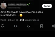 Tia Milena foi criticada por apagar post após entrevista de Ana Paula Renault, sua ex-amiga Tia Milena foi criticada por apagar post após entrevista de Ana Paula Renault, sua ex-amiga