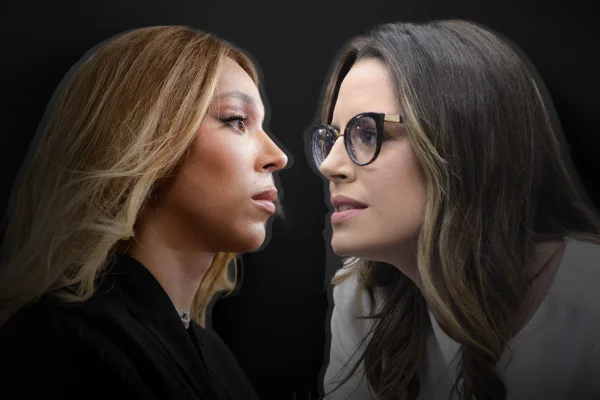 Imagem colorida de montagem deputada federal Erika Hilton e a vereadora por São Paulo Zoe Martínez